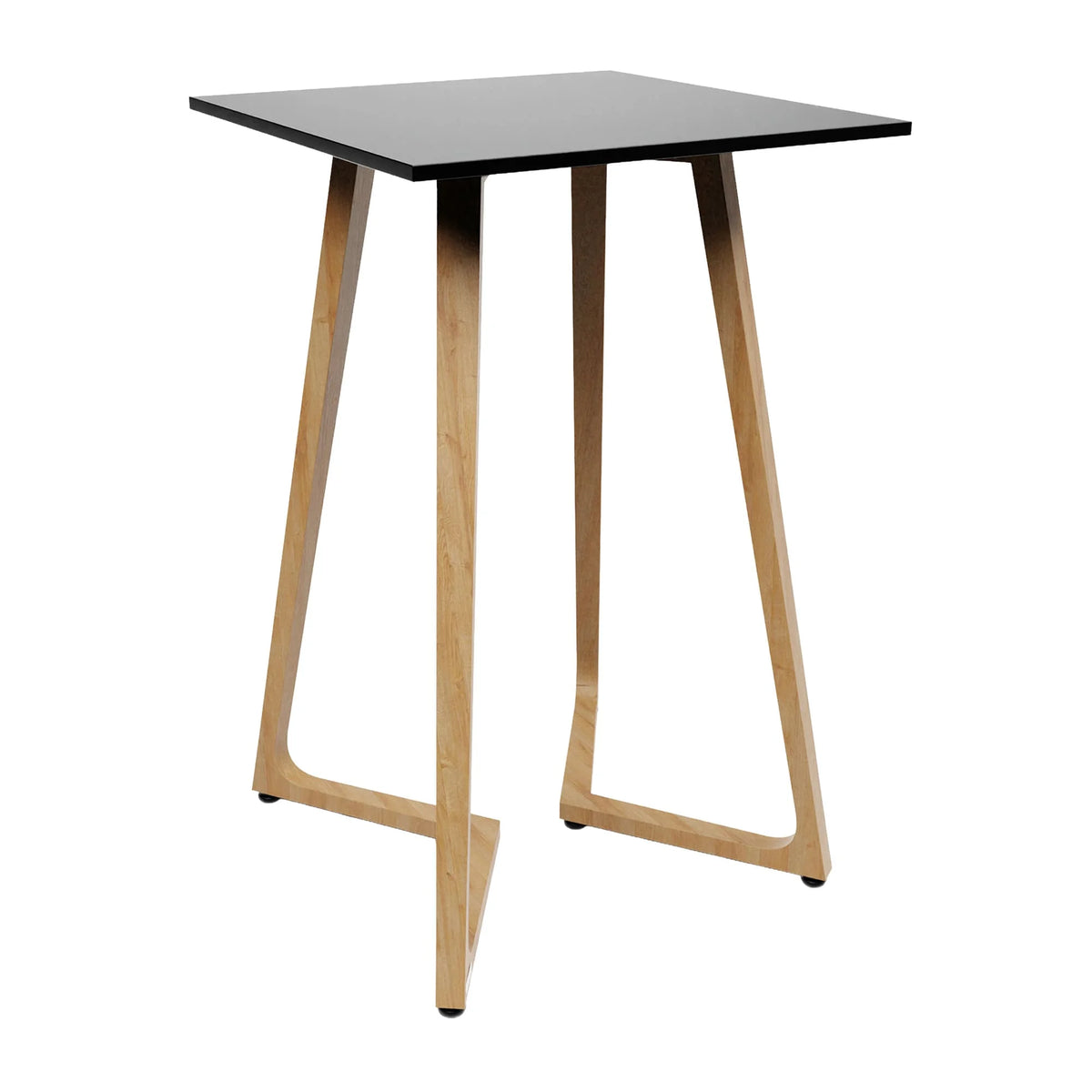 Wings Poseur Table, 70x70cm, 18mm Black MFC Table Top