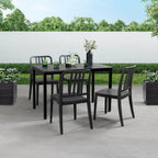 EKO Black Rect Dining Table
