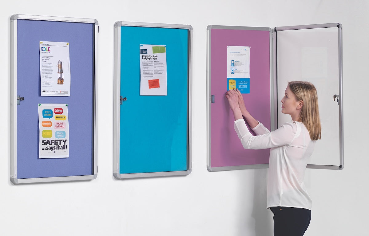 Accents FlameShield Side Hinged Tamperproof Noticeboard