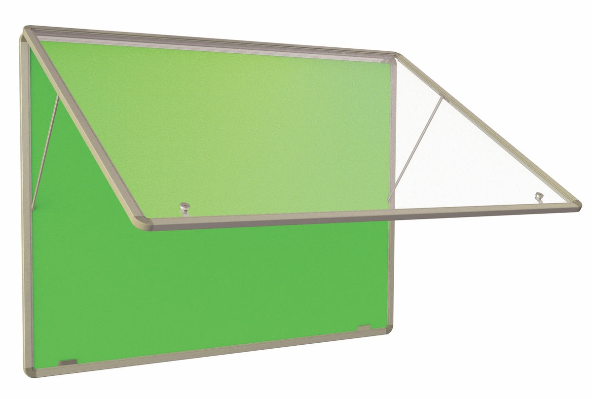Accents FlameShield Top Hinged Tamperproof Noticeboard in Light Green