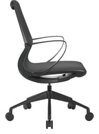 Aeros Medium Back Executive Chair in black, view 2