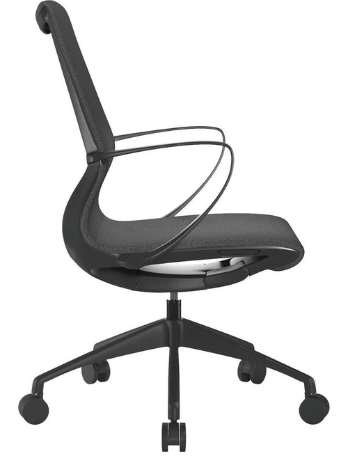 Aeros Medium Back Executive Chair in black, view 2