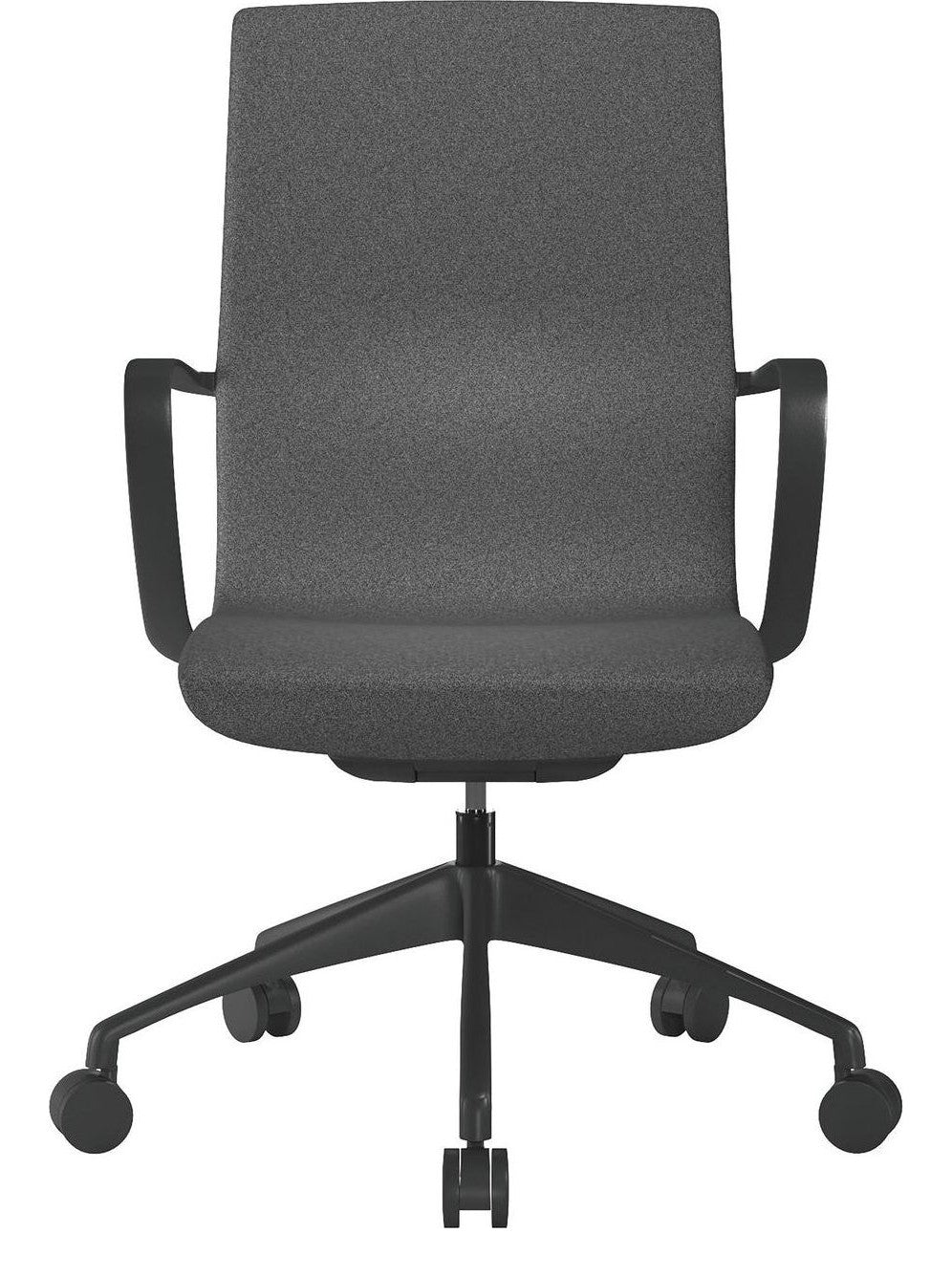 Aeros Medium Back Executive Chair in black, view 3