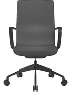 Aeros Medium Back Executive Chair in black, view 3