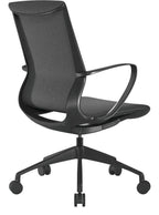 Aeros Medium Back Executive Chair in black, view 4