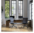 Aeros Medium Back Executive Chair in black, view 5