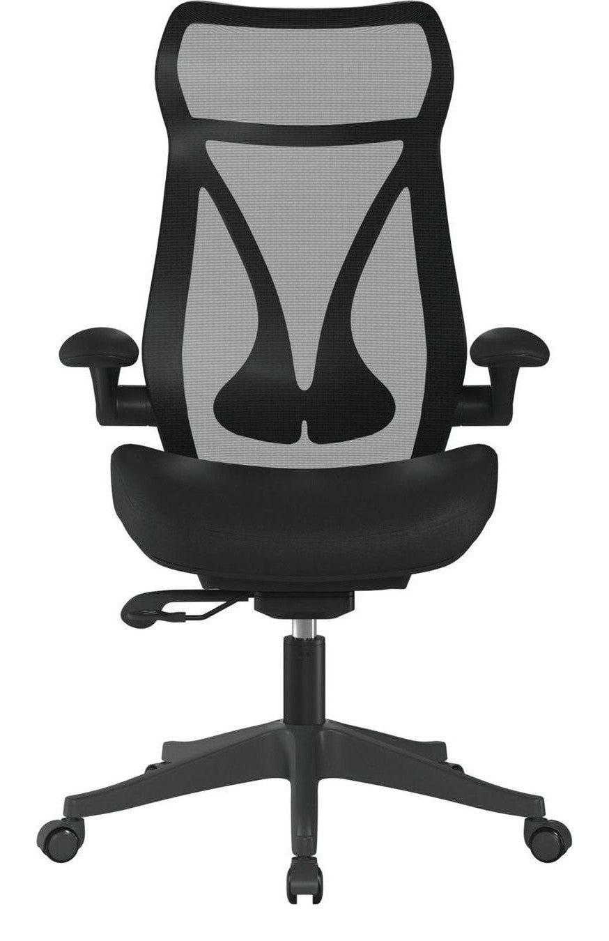 Aether High Back Mesh Chair in black, view 3