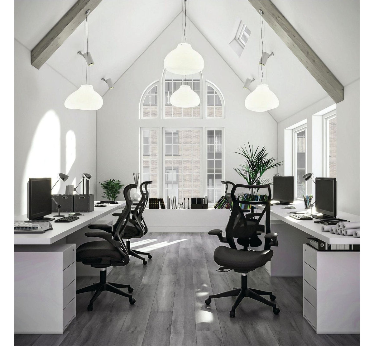 Aether High Back Mesh Chair in black, view 6