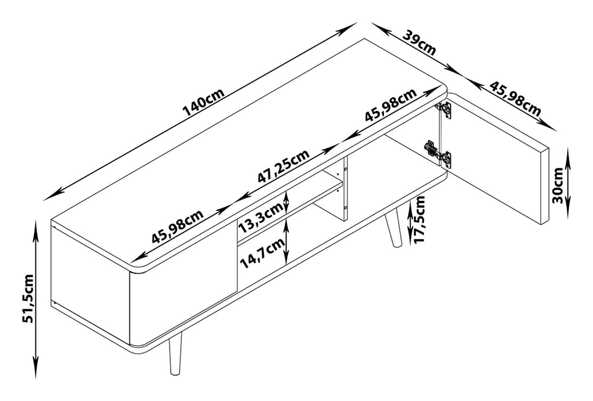 Alandra TV Stand, view 2