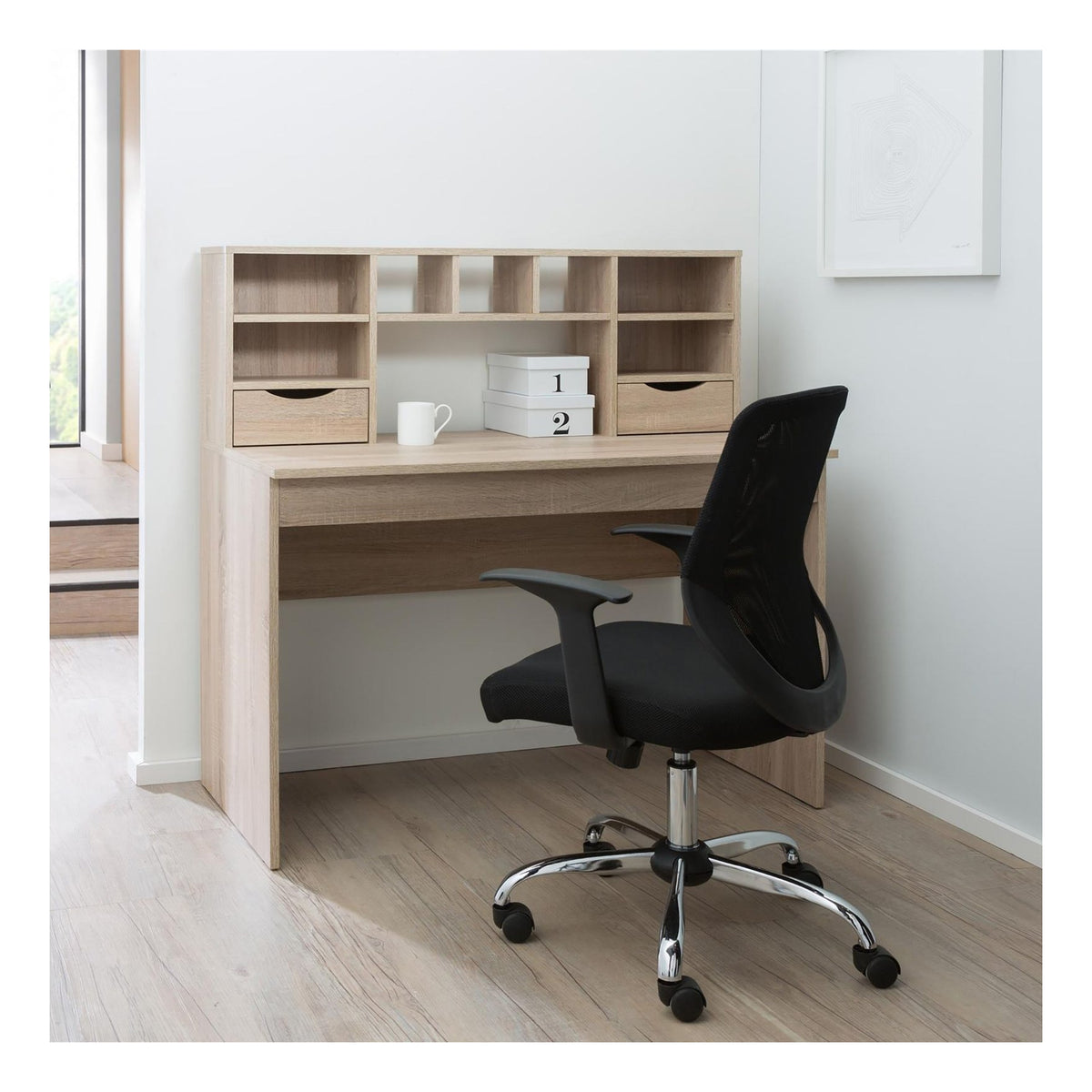 Albion Office Desk With Hutch, view 2
