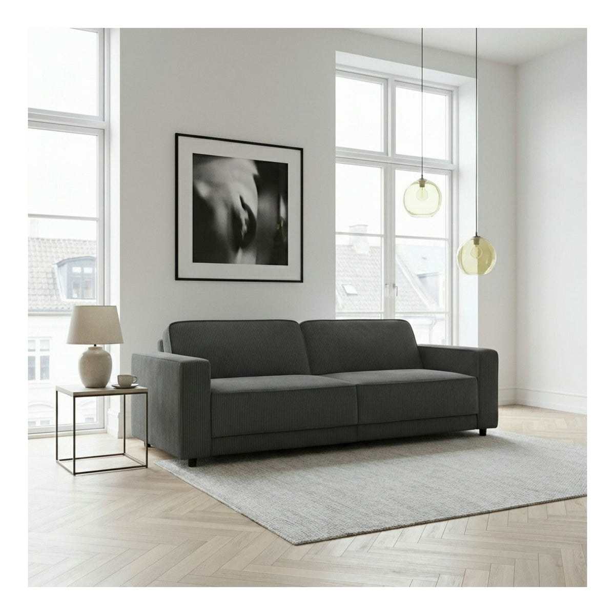 Allie 3 Seater Sofa Bed Corduroy
