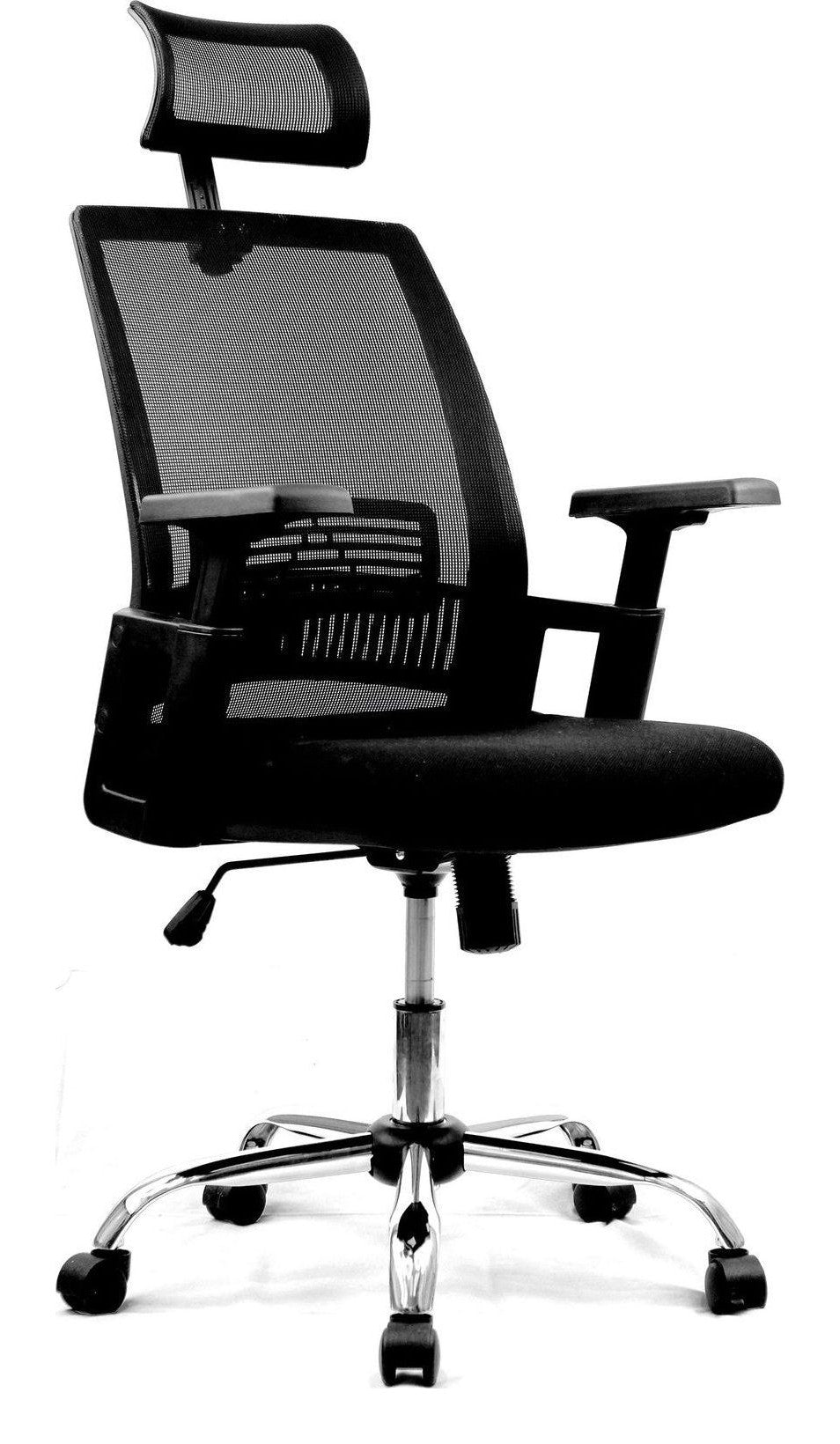 Alpha High Back Mesh Chair with Headrest in black