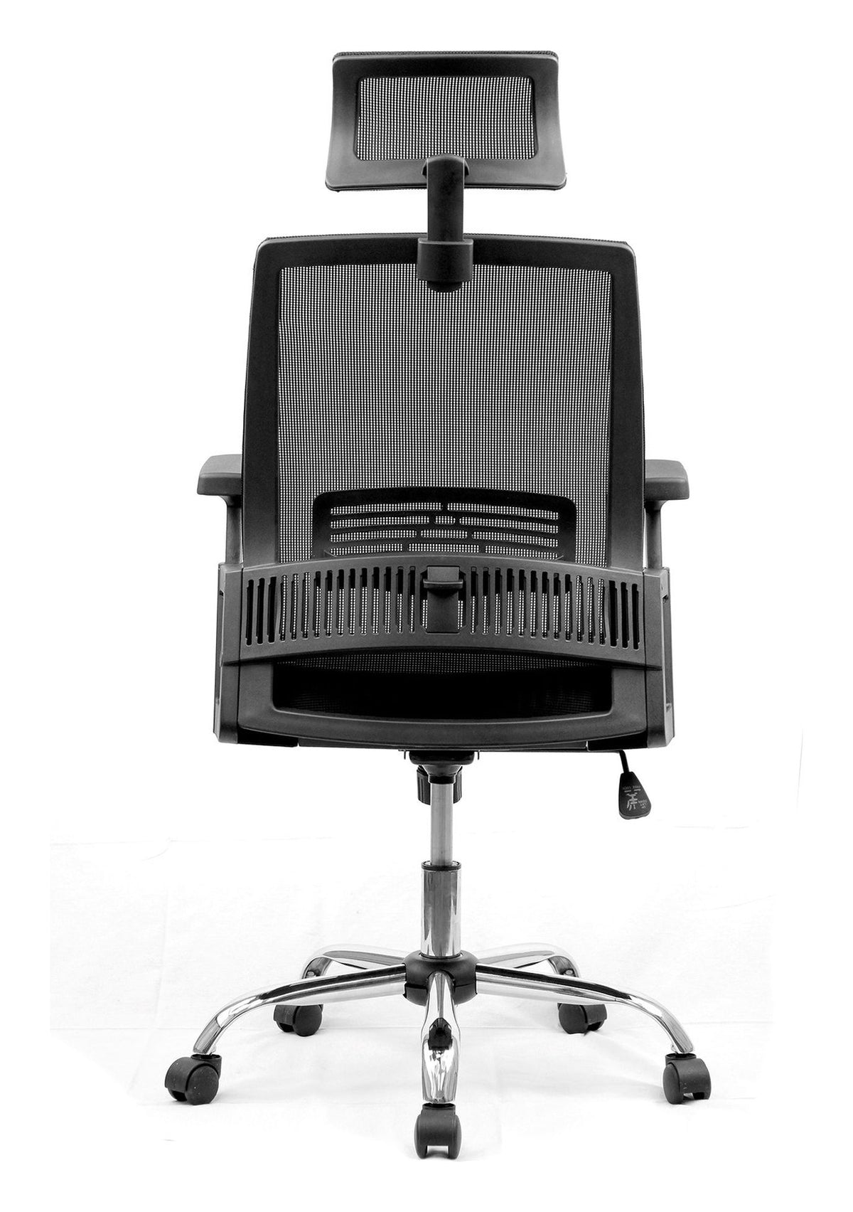 Alpha High Back Mesh Chair with Headrest in black, view 4