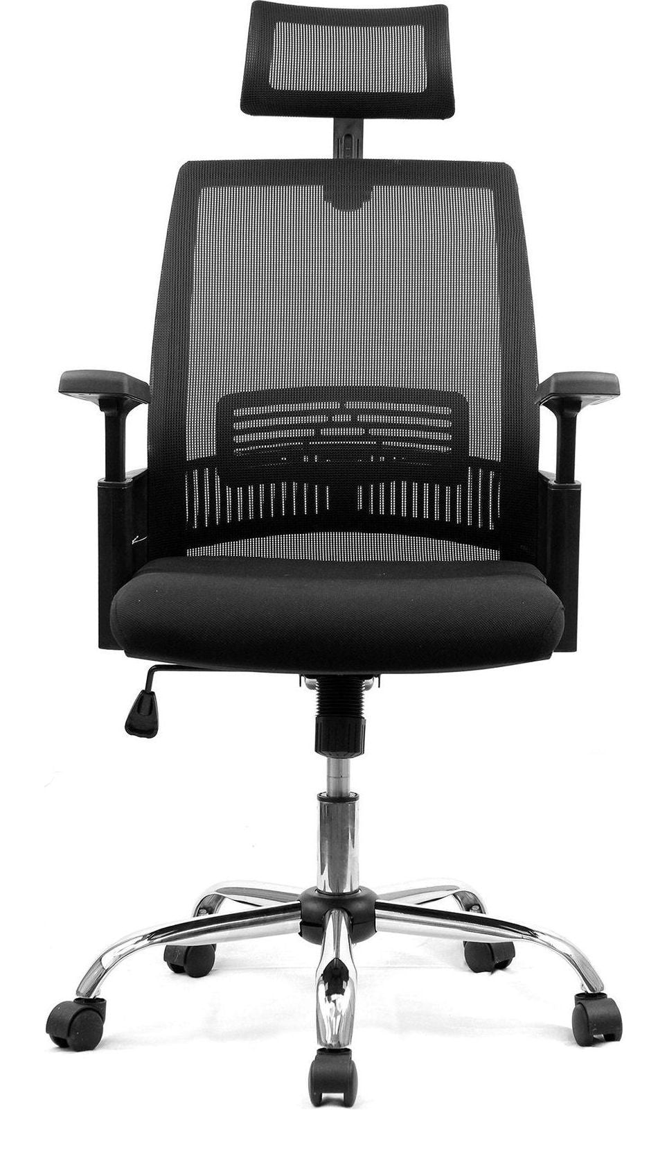 Alpha High Back Mesh Chair with Headrest in black, view 5