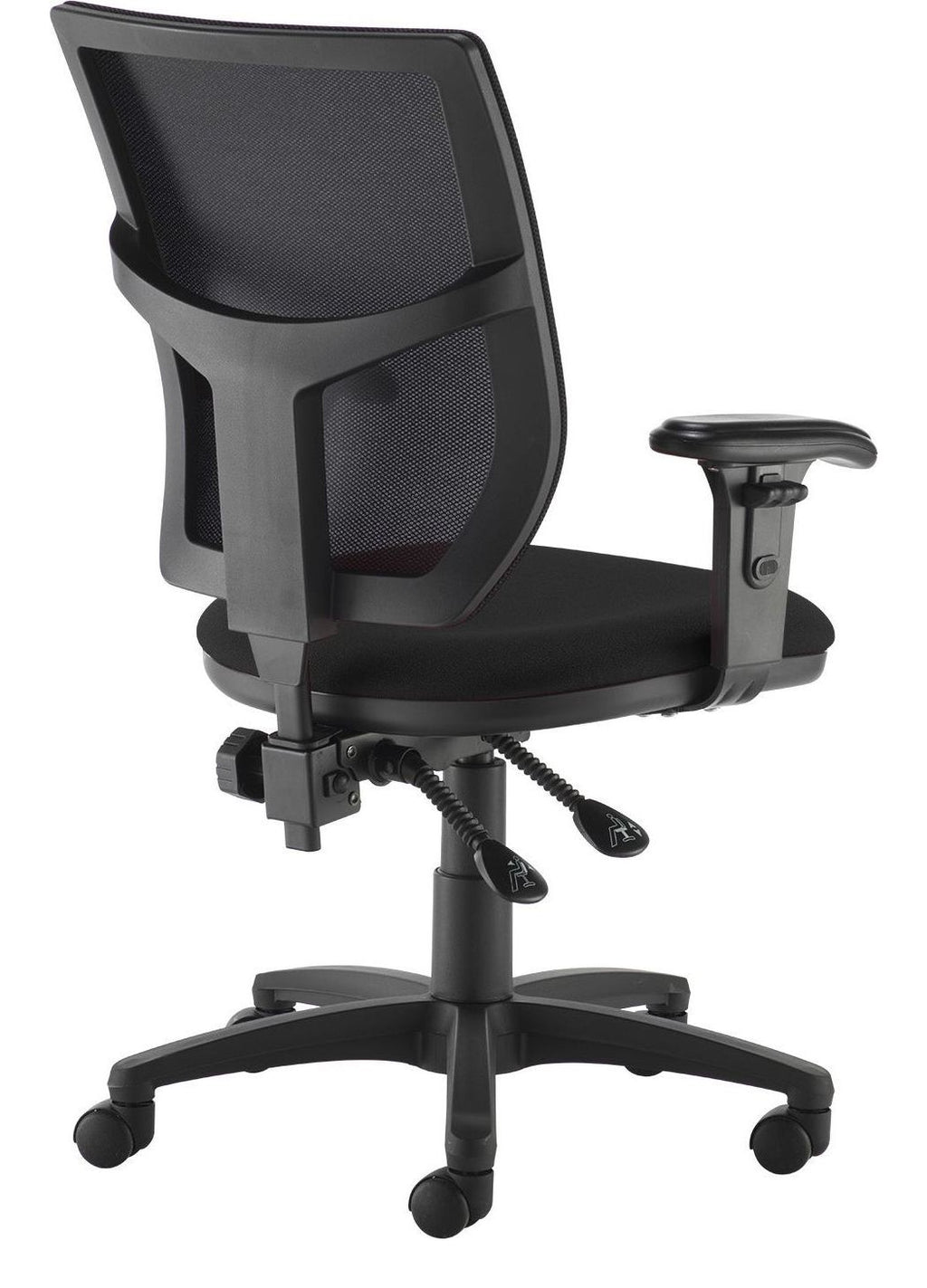 Altino Mesh Operator Chair in black, 2 lever, adjustable arms from the back