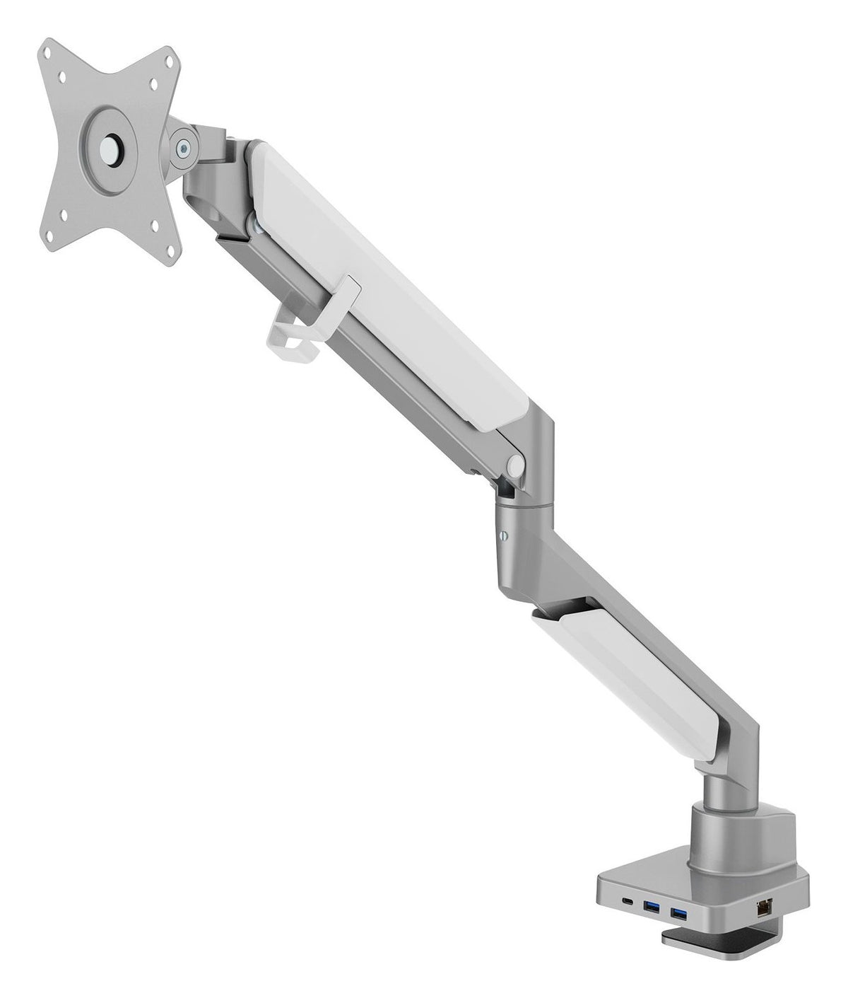 Aluminium Dual Monitor Arm with Docking Station