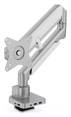 Aluminium Dual Monitor Arm with Docking Station, view 2
