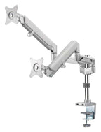 Aluminium Pole Mounted Dual Monitor Arm with USB
