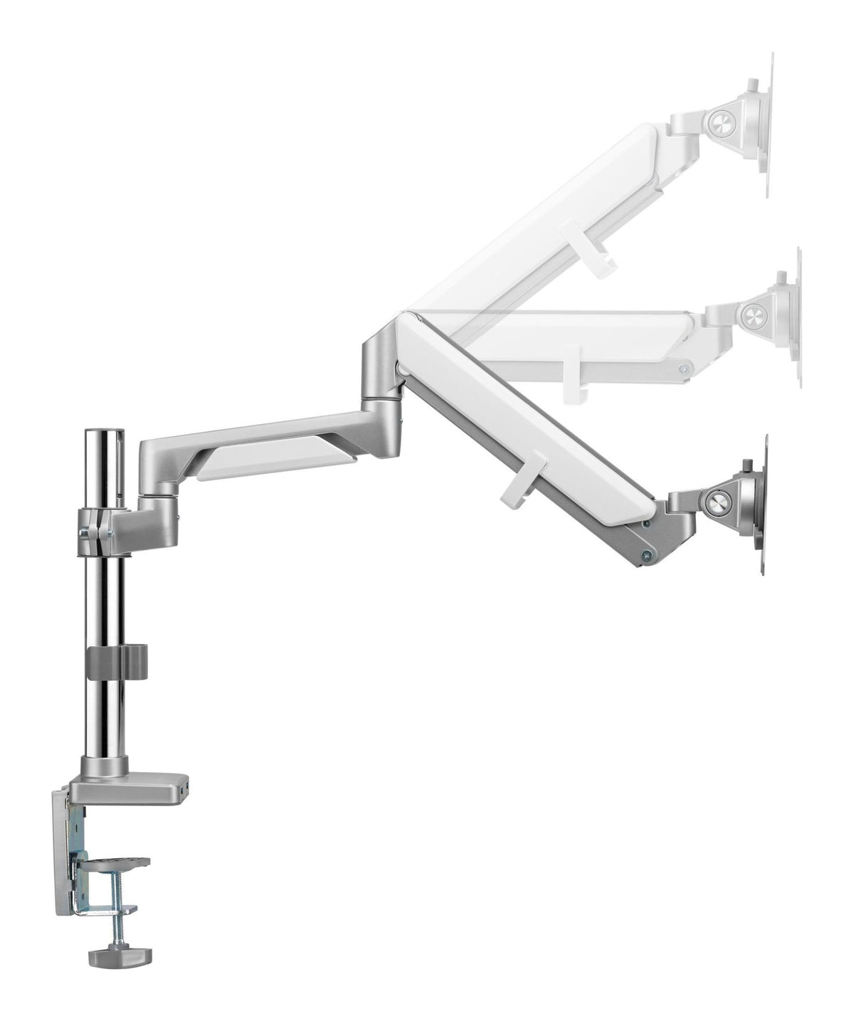 Aluminium Pole Mounted Single Monitor Arm with USB, view 7