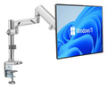 Aluminium Pole Mounted Single Monitor Arm with USB