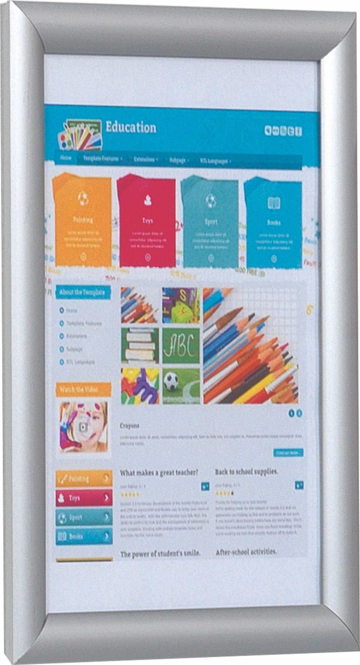 Aluminium Poster Display Frames, A4 (250 x 335 mm)