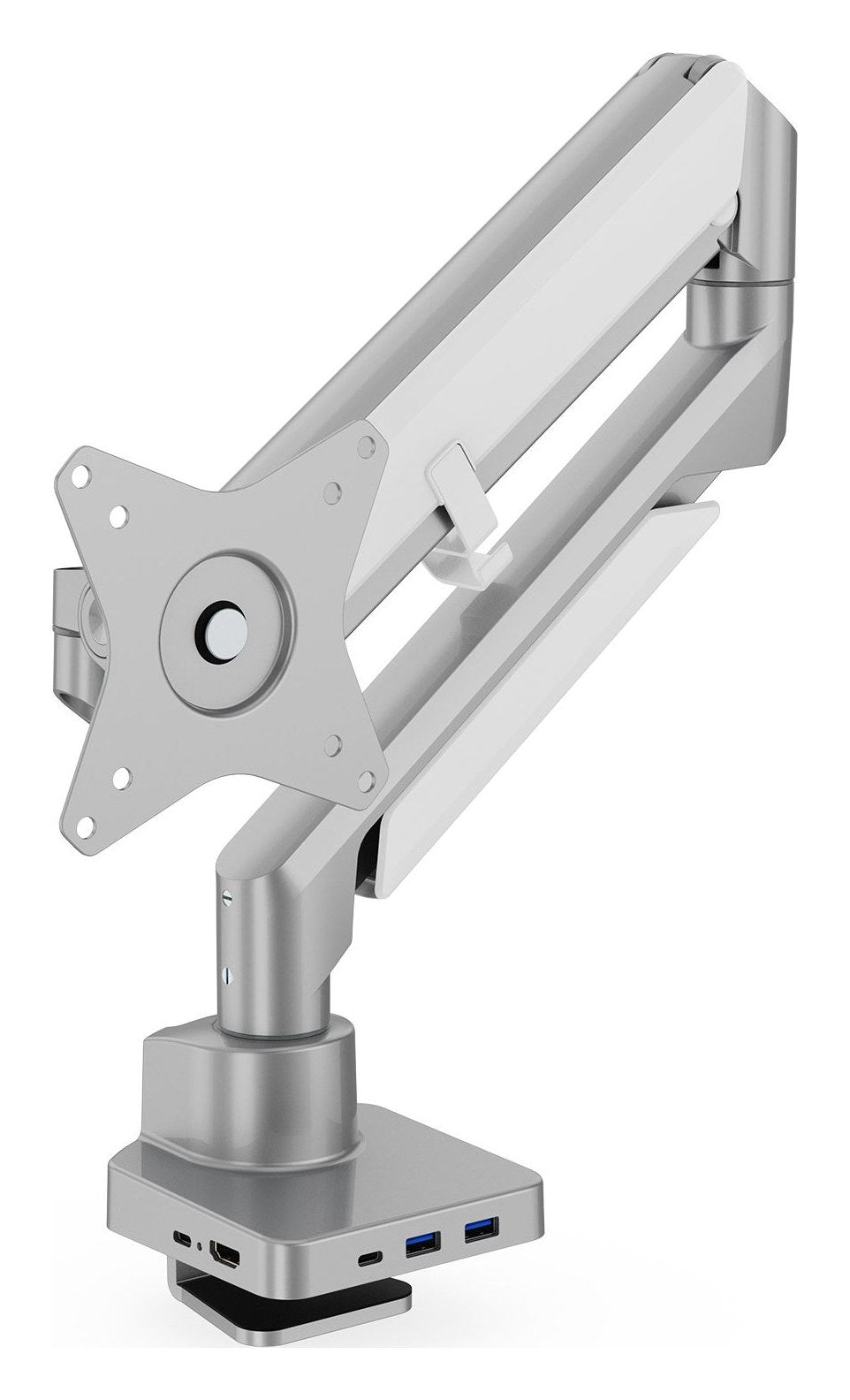 Aluminium Single Monitor Arm with Docking Station, view 2
