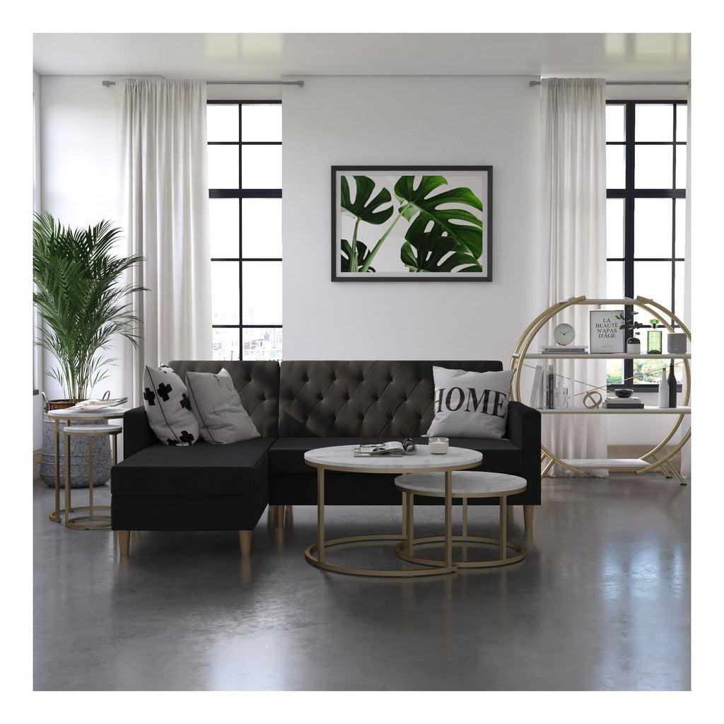 Amelia Marble Effect Nesting Coffee Tables, view 2