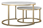 Amelia Marble Effect Nesting Coffee Tables, view 4