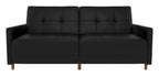 Andora Sprung Sofa Bed Wooden Legs Faux Leather