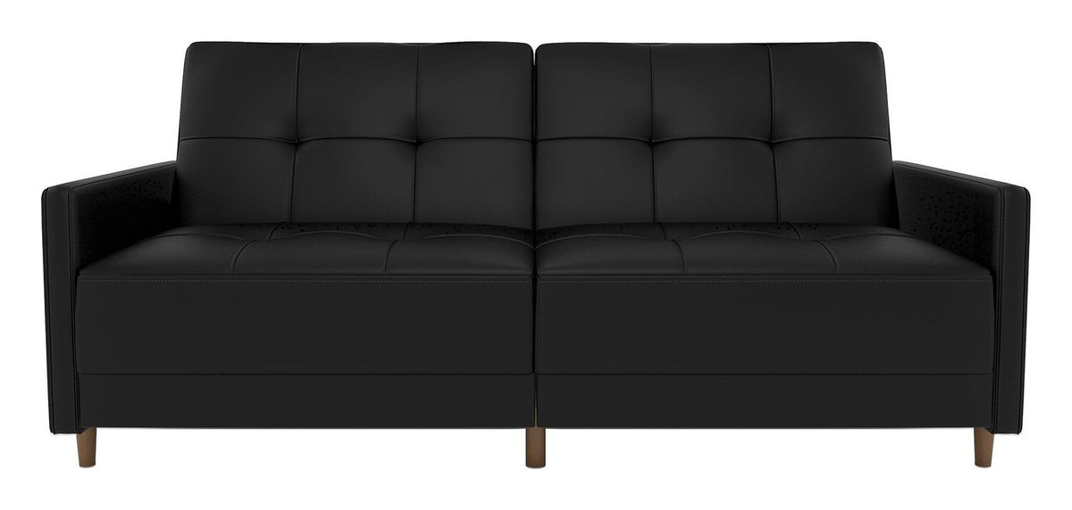 Andora Sprung Sofa Bed Wooden Legs Faux Leather