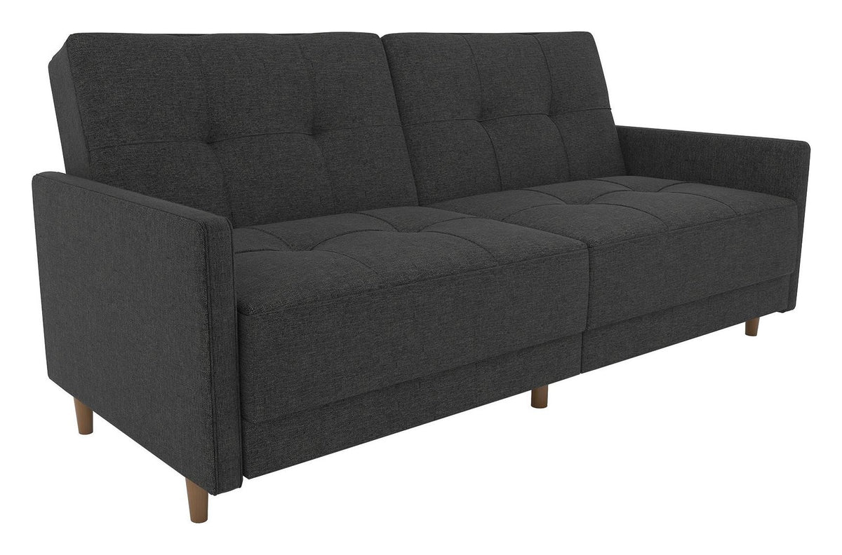 Andora Sprung Sofa Bed Wooden Legs Linen, view 3