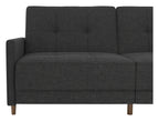 Andora Sprung Sofa Bed Wooden Legs Linen, view 4