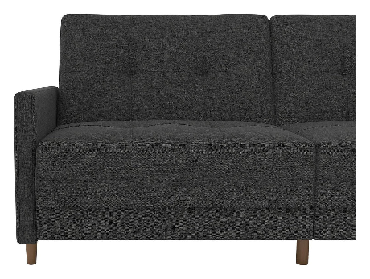 Andora Sprung Sofa Bed Wooden Legs Linen, view 4