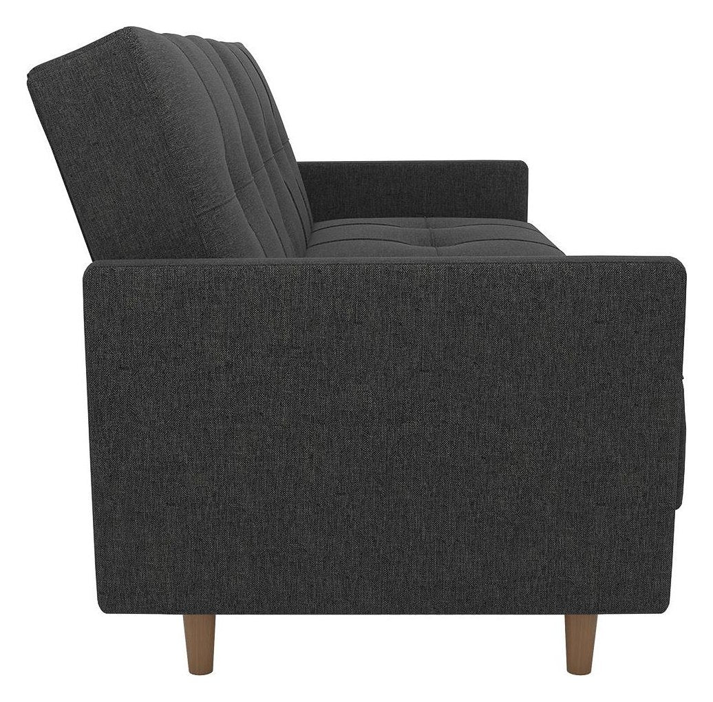 Andora Sprung Sofa Bed Wooden Legs Linen, view 5