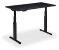 Apex Flyga Height Adjustable Desk, black frame, black top