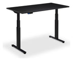 Apex Flyga Height Adjustable Desk, black frame, black top