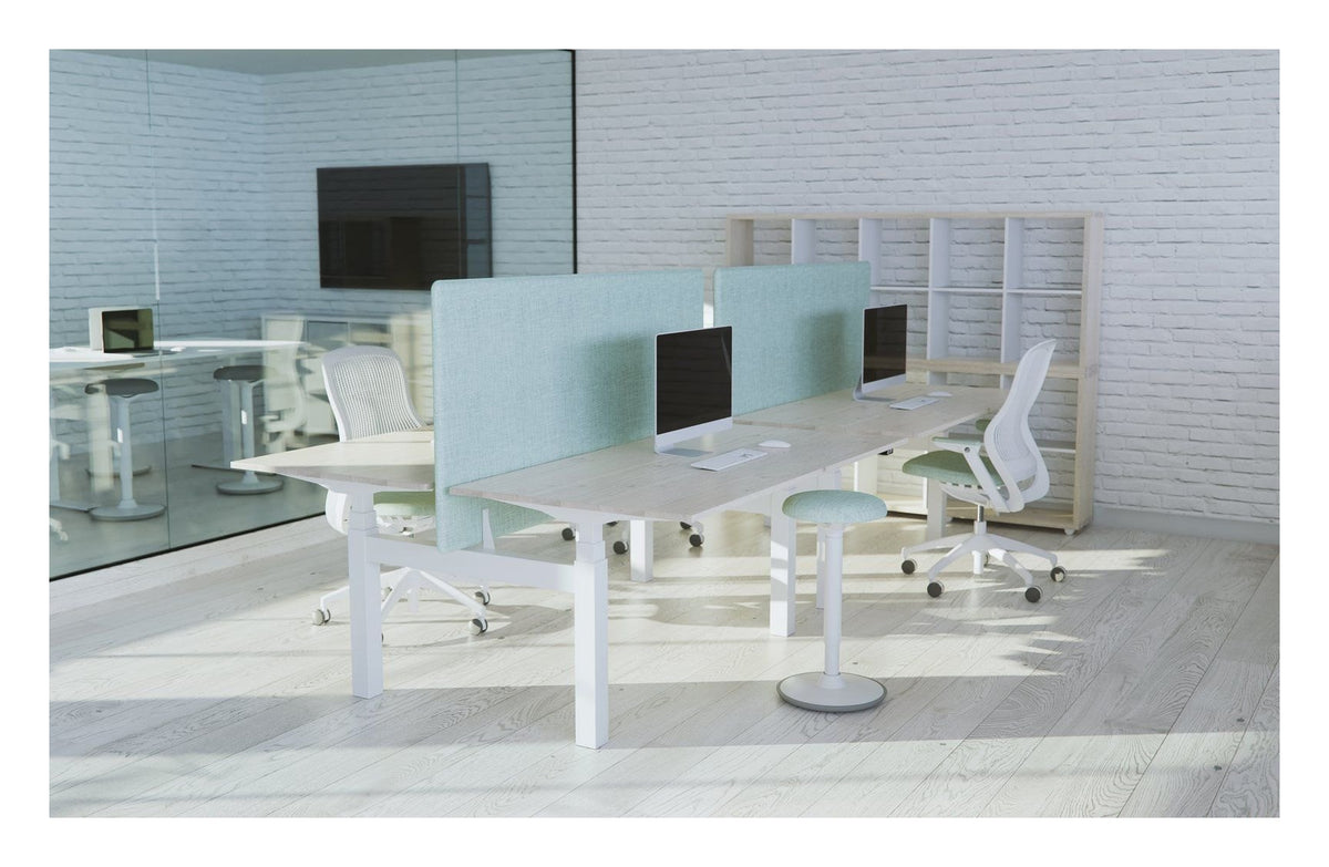 Apex Kompa Back to Back Height Adjustable Desks, in an office