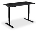Apex Runda Height Adjustable Desk, black frame, black top