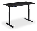 Apex Rusa Height Adjustable Desk, black frame, black top