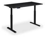 Apex Rusa Height Adjustable Desk, black frame, black top