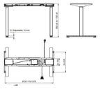Apex Rusa Height Adjustable Desk, in an office