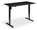 Apex Teva Height Adjustable Desk, black frame, black top