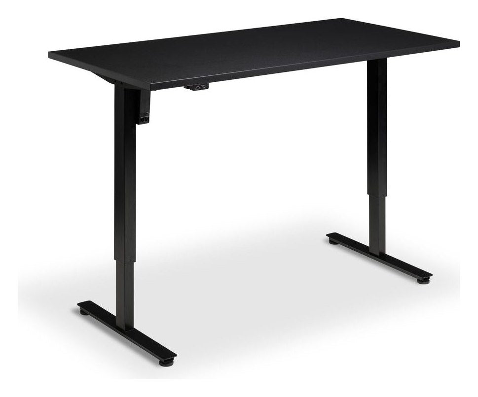 Apex Teva Height Adjustable Desk, black frame, black top