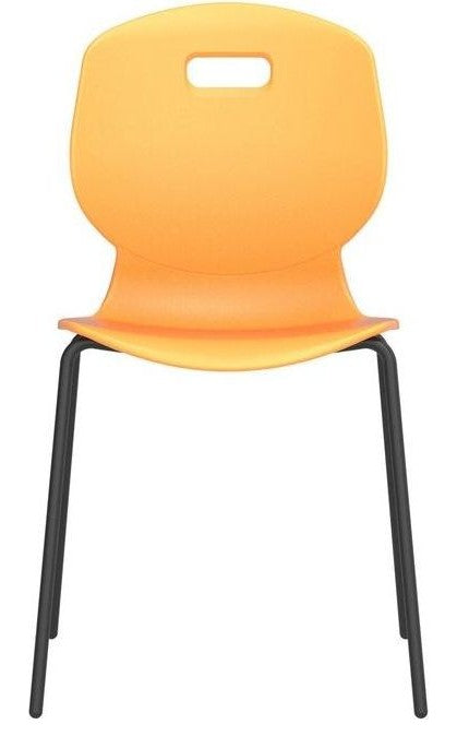 Arc 4 Leg Chair in marigold from the front