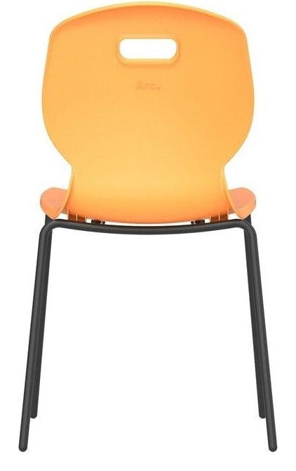Arc 4 Leg Chair in marigold from the back