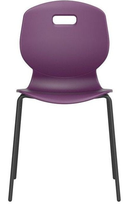 Arc 4 Leg Chair with Brace in grape from the front