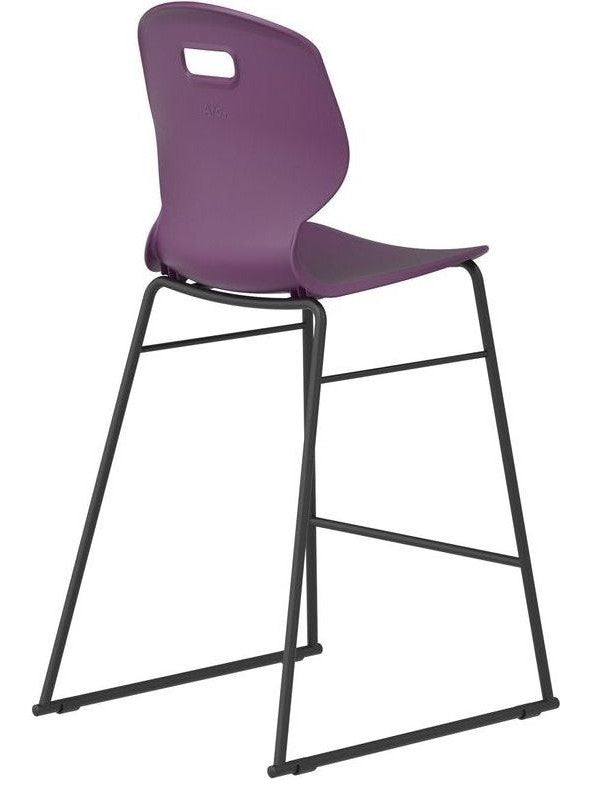 Arc High Chair in grape from the back at an angle