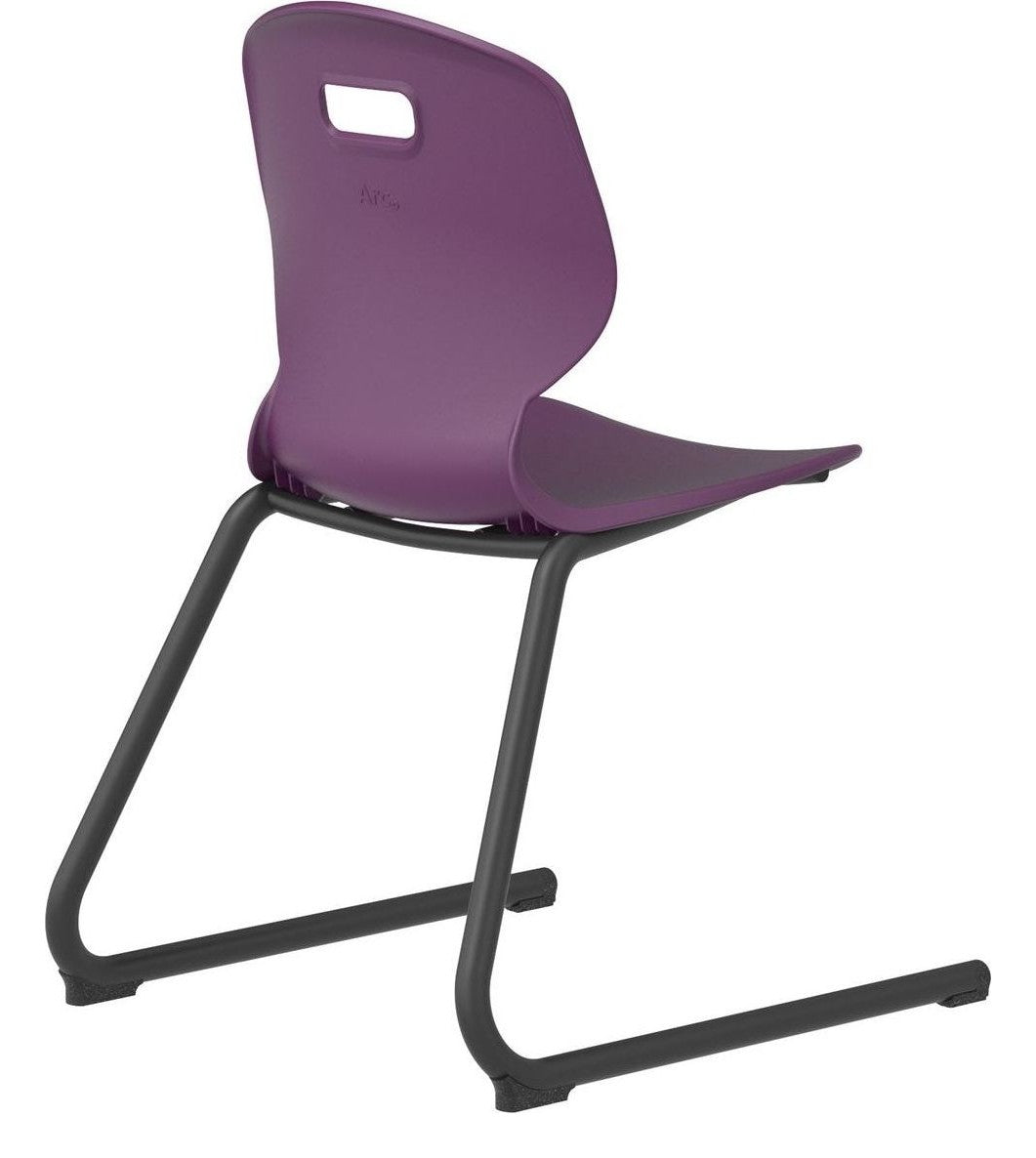 Arc Reverse Cantilever Chair in grape from another angle