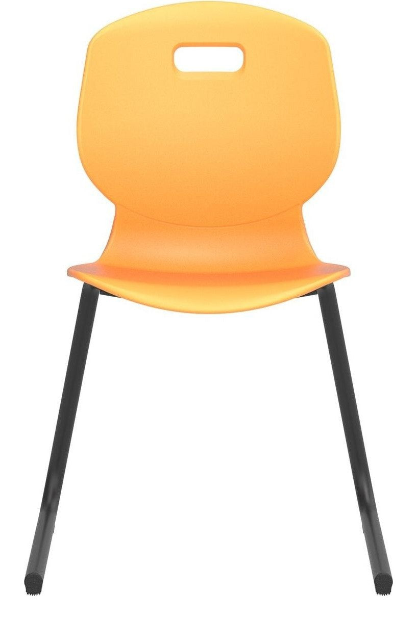 Arc Reverse Cantilever Chair in marigold from another angle