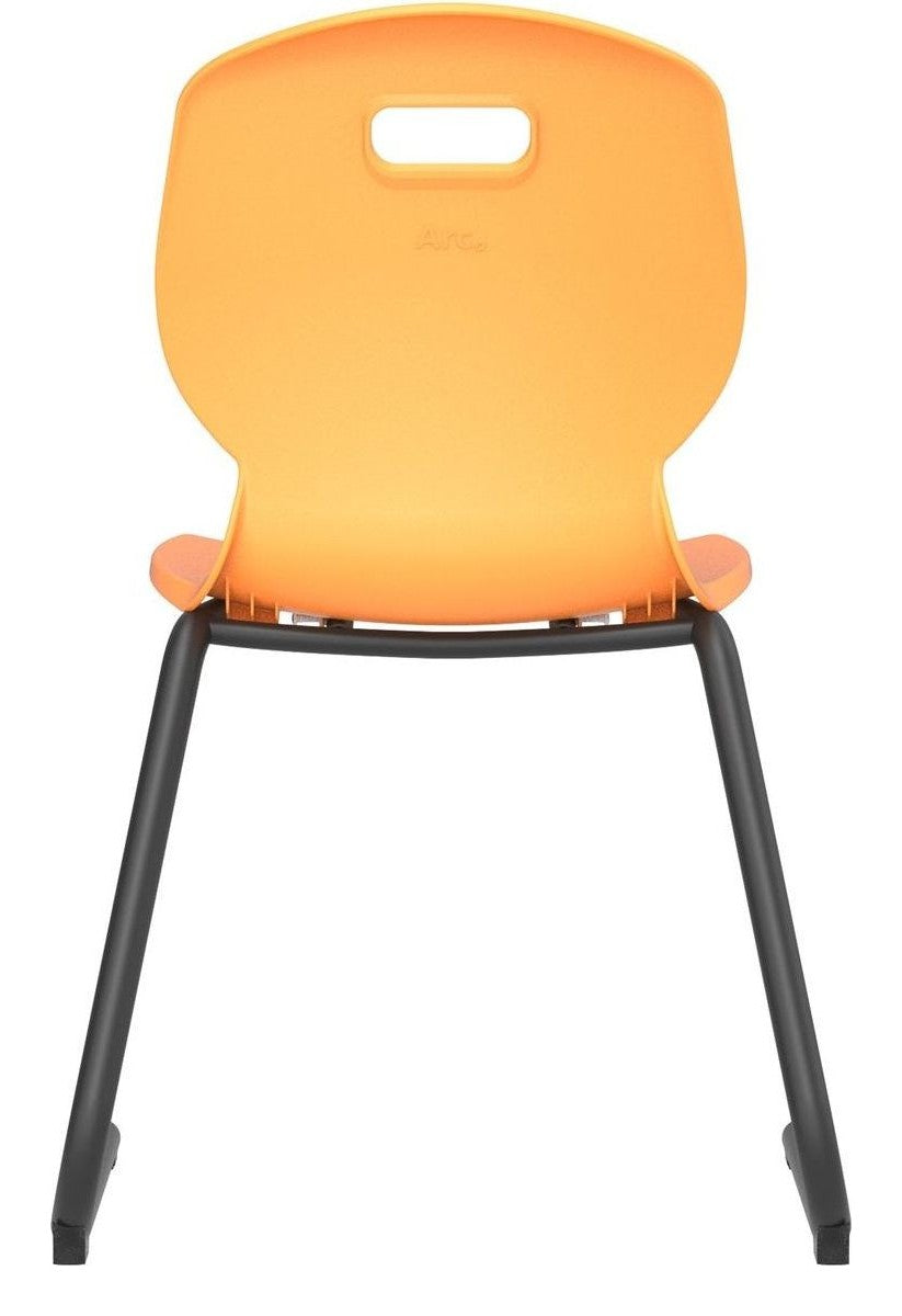 Arc Reverse Cantilever Chair in marigold from another angle